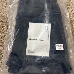 Purple Brand Distressed Black Slim Fit Jeans P002